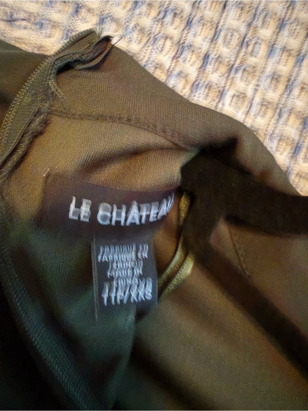 le chateau Dark Green Long-Sleeve Ruched Mock Neck Dress - Picture 4 of 4